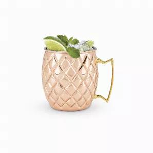Copper Is Carved And Crosshatched Into The Iconic Shape Of A Moscow Mule Mug, Giving This Elegant Vessel A Bright Burnished Gleam In The Resembling Shape Of A Polished Pineapple. Hang It Shining In The Kitchen Or Hold It In-Hand, Brimming With The Classic Concoction Of Vodka, Ginger, Lime And Fresh Mint.<Br><Ul><Li>Holds 16 Oz </Li><Li>Crafted From Solid Copper Mug</Li><Li>Nickel Plated Interior </Li><Li>Solid Brass Handle</Li><Li>Makes A Great Gift</Li></Ul> Holds 16 Oz Crafted From Solid Coppe