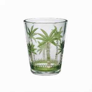 Acrylic DOF Tumbler Palm Tree Design 15 oz. Set of 4