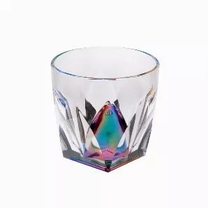 Acrylic Rainbow Diamond DOF 9 oz. Set of 4
