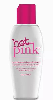 Hot PINK is the only warming product on the market that uses your body heat and the friction of love-making to create a gentle, natural long-lasting warmth that adds just the right amount of heat to your passionate moments. Our patented, water-based formula never gets too hot like other products can.<br>
Unscented<br>
Water Based<br>
Warming<br>
Safe for all Toys*<br>
Glycerin Free<br>
Paraben Free<br>
Flavor-Free<br>
* Not recommended for porous toys