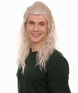 Premium Quality Video Game Warlock Monster Hunter Wig.  Capless cap for comfort and breathability.  Adjustable sizing.  Hair made of flame retardant synthetic fibers.   Includes free hair net.  Easy to wash with mild shampoo and cold water.   Do not use with Blow dryer, Flat iron or any other hair appliance.  