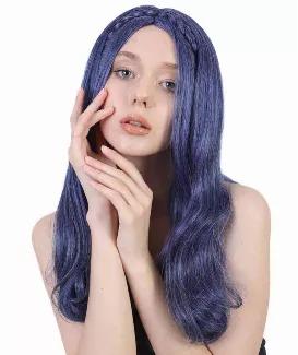 Premium Quality Blue Haired Evie Descendants Wig with capless cap for comfort and breathability.  Adjustable sizing.  Hair made of flame retardant synthetic fibers.   Includes free hair net.  Easy to wash with mild shampoo and cold water.  Do not use with Blow dryer, Flat iron or any other hair appliance. 