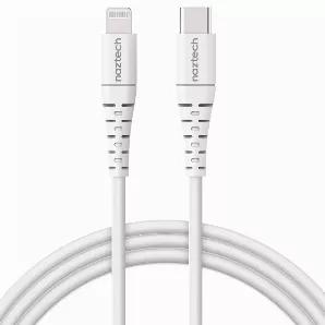 Naztech PD MFI Lightning to USB-C Cable 6ft <br> Finally fast charge your iPhone! This cable combines Lightning and Power Delivery technologies for the fastest charging and data transfer speeds possible. Now you can connect to high-speed USB-C PD chargers and go from 0 to 50% in just 30 minutes! With Naztech's proven reputation for quality construction and a lifetime warranty, this cable will have your devices covered for life. <br><br> Special Features:<br> MFi Certified for use with Apple Devi