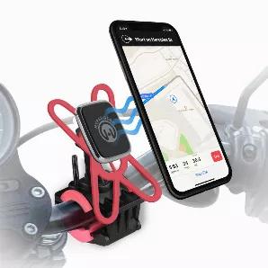 HyperGear Universal Magnetic Bike Mount <br> Stay Hands-Free for the Ride! 100% safe and powerful magnets will firmly lock your device in place at the perfect angle to keep navigation, hands-free calling, and music control securely at your fingertips even on the bumpiest roads and roughest trails! Say goodbye to bulky mounts that clutter up your handlebars with clips and brackets that need constant two-handed adjustment, this cradle-free mount has a sleek low profile. Steep inclines? The optiona