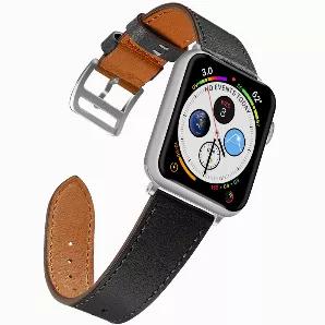 Naztech Leather Band for Apple Watch<br> The leather band accents your Apple Watch with a fresh take on a classic look. Crafted from genuine leather with custom stainless steel hardware and a sturdy buckle closure, this strap will stand the test of time and age beautifully with a look and fit that is uniquely yours. Available in a range of colors, these easily interchangeable bands can mix and match to express your personal style. <br><br> Special Features:<br> For Apple Watch Series 1/2/3/4/5<b