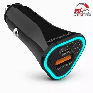 HyperGear SpeedBoost 38W PD Dual Output Fast Car Charger <br> Power your drive with Power Delivery technology! The SpeedBoost38 features powerful dual outputs 20W USB-C PD and an 18W Fast Charge USB port, generating the fastest possible charge for your phone. With over 4X the power of standard chargers, it is perfect for power-hungry devices and can fast charge the latest iPhone or Samsung Galaxy smartphones from 0 to 50% in just 30 minutes! Say goodbye to bulky chargers that barely fit into you
