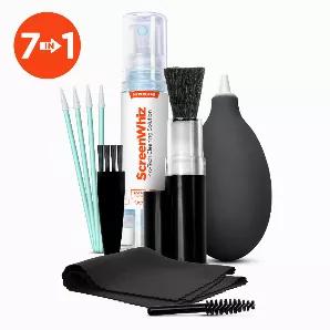 ScreenWhiz 7-in-1 Complete Cleaning Kit<br> Make all your tech look brand new with the ScreenWhiz. Our complete cleaning kit includes every tool you'll need to keep your TV, laptop, tablet, screens, and lenses completely spotless. Enjoy professional cleaning as each tool provides the utmost in cleaning, care, and protection to your device with an air/dust blower, 15 cleaning cotton swabs, 2 small cleaning brushes, a retractable cleaning brush, 10ml of our proprietary cleaning spray, and a premiu