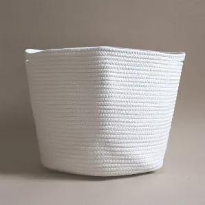 <p>This basket is the perfect addition to any room in your home. With endless possibilities, this basket can be used in so many ways. Outfit a potted plant, store rolled up blankets, or - even your little one's toys. Hide the clutter without sacrificing style. Each basket is made of natural, cotton rope. These baskets are machine-washable, as they do not include any type of decoration (tassel or pom). For best results, wash and re-stuff to hold it's shape while drying. </p> <br> <ul> <li> 12"h x