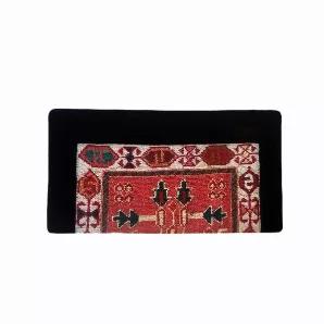 Type: Tablet & Laptop Sleeve <br> 
- Designed in Canada <br> 
- Handmade in Turkey <br> 
- Water Resistant <br> 
- Unisex <br> 
Materials: <br> 
- Handwoven Wool Kilim <br>
- Suede Cloth <br>
Cleaning & Care: <br>
Cleaning of kilim products is similar to cleaning a Turkish rug: Use either a clean piece of sponge or cloth along with carpet shampoo. <br>  *Additional photos are for shape and size reference. The bag for sale is the first two photos listed.