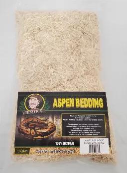 <p>Aspen Reptile Substrate is soil and dust free product that is absorbent which makes cleaning up like a mountain breeze. 
Used by reptile owners to keep their reptiles in a safe clean and dry habitat. Jungle Bob Aspen bedding is naturally dry, soil and dust free terrarium substrate and is 100% Natural. Perfect for many reptiles! </p> <br>
From the Redwood forests to the Gulf stream waters Aspen Bedding has been a favorite for you and me...For decades passionate reptile owners have relied on th