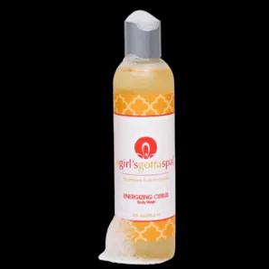 A Girl's Gotta Spa! Energizing Citrus Natural Body Wash is a rich body cleanser that's sulfate-free yet foamy and skin comforting. <br> Does your skin need a break from the harsh chemicals of mainstream body wash? Say sayonara to liquid sin and make way for A Girl's Gotta Spa! Energizing Citrus Natural Body Wash with its refreshing, all-natural zing. <br> We've packed in soothing and moisturizing ingredients, like aloe and flaxseed oil. But our crown jewel is pure essential oils: pink grapefruit