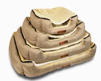 The ultimate comfort pet bed with detachable blanket that allows your pet to tuck them selves in and ensures the blanket stays put all night long.
