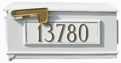 Lewiston Mailbox Only With 3 Cast Aluminum Personalized Address Plates  